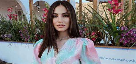 Italian influencer Giulia De Lellis on a beach in Mykonos